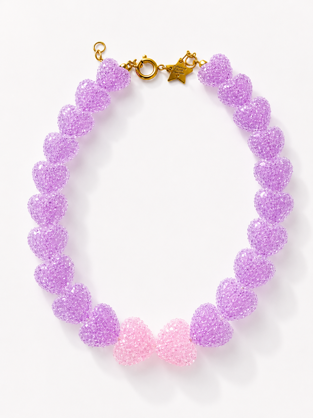 Lavender Blush Heart Necklace