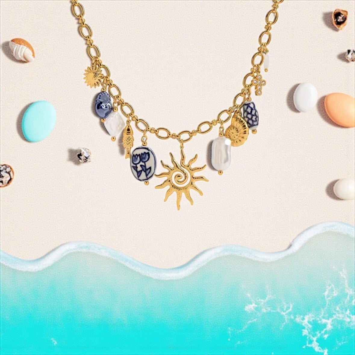 Sol d’Oro Charm Necklace