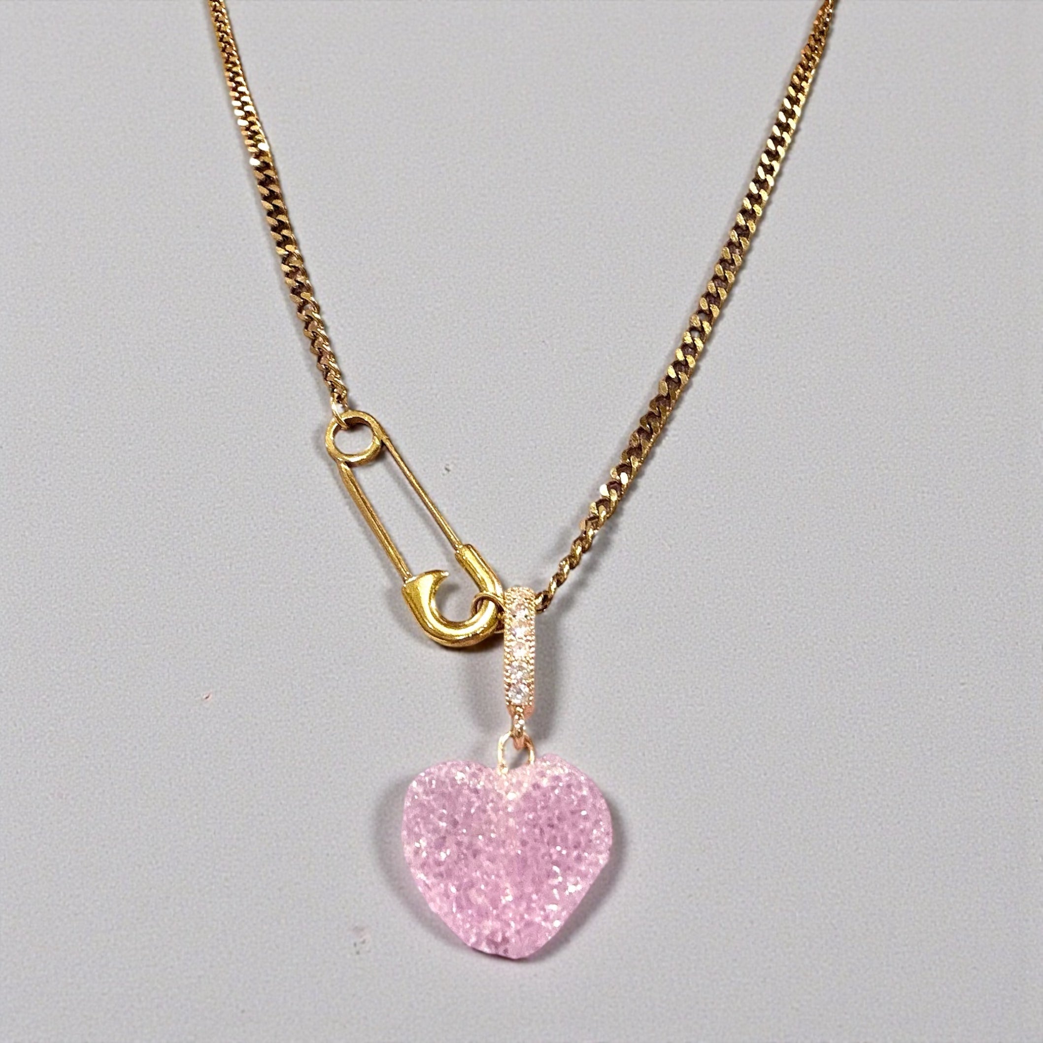 Lilac Lock Heart Necklace