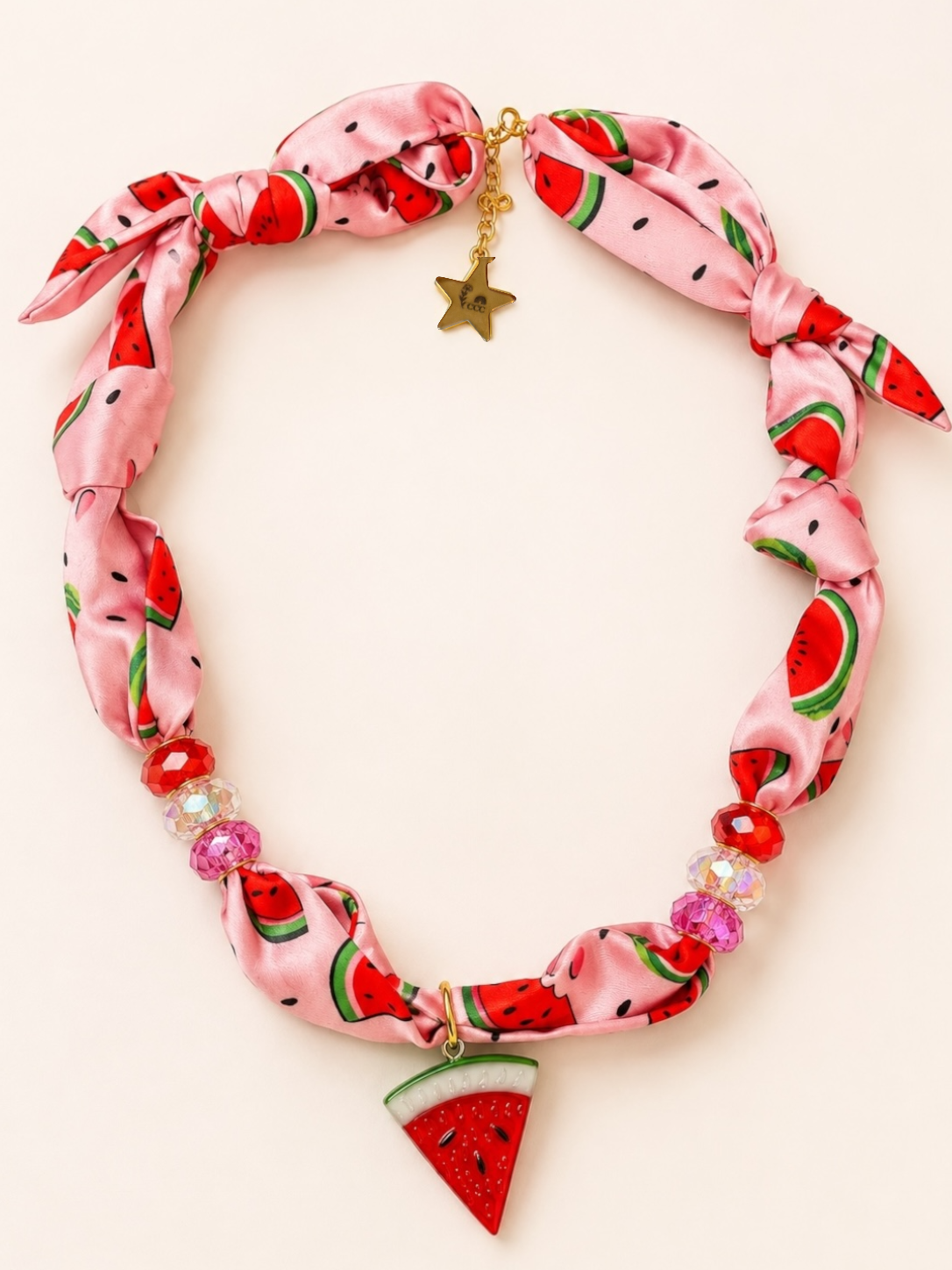 Watermelon Breeze Bandana Necklace