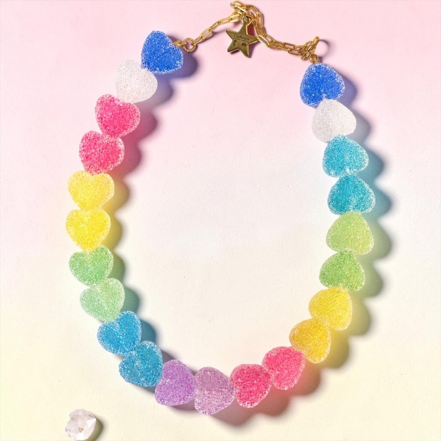 Heartbeat Rainbow Candy Necklace