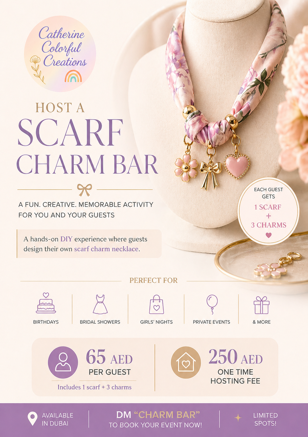 SCARF CHARM BAR EXPERIENCE