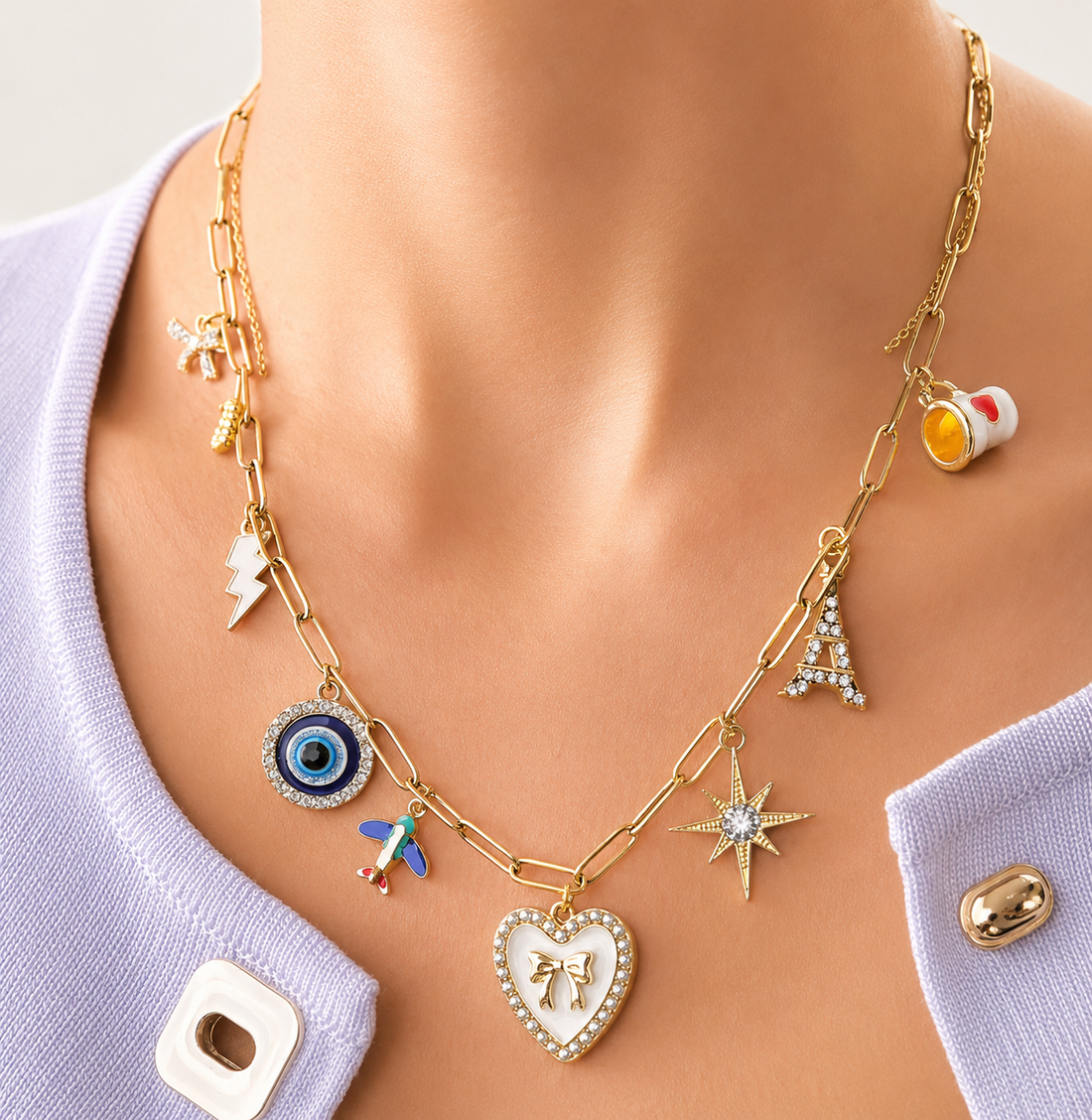 Jet-Set Heart Necklace