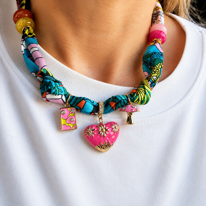 Boho Scarf Charm Necklace