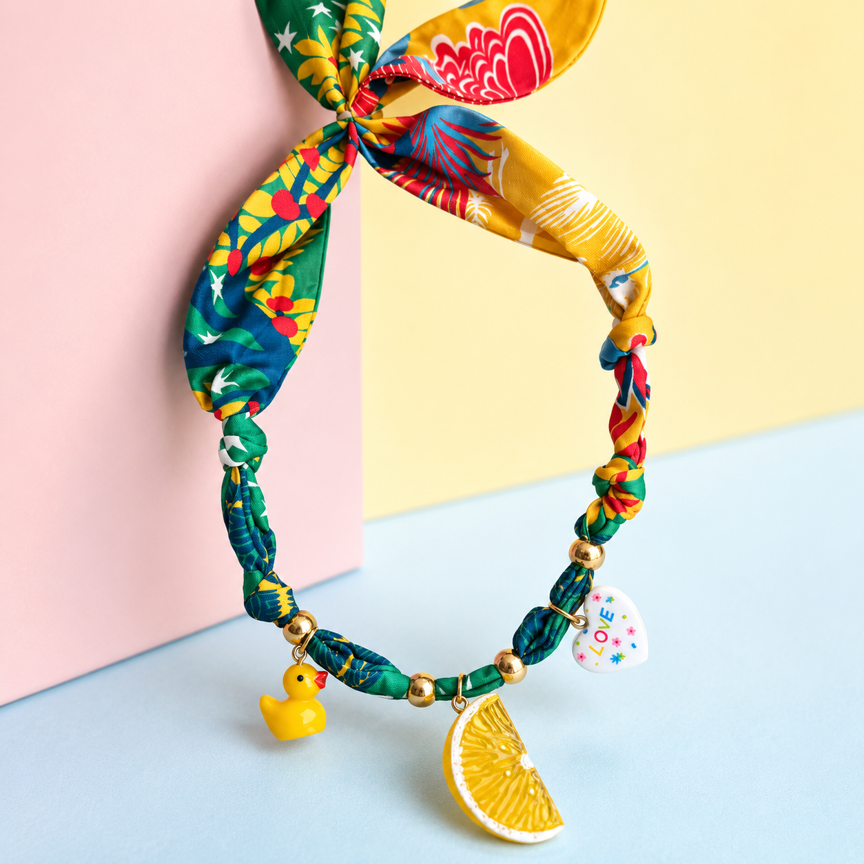 Citrus Whisper Scarf Necklace