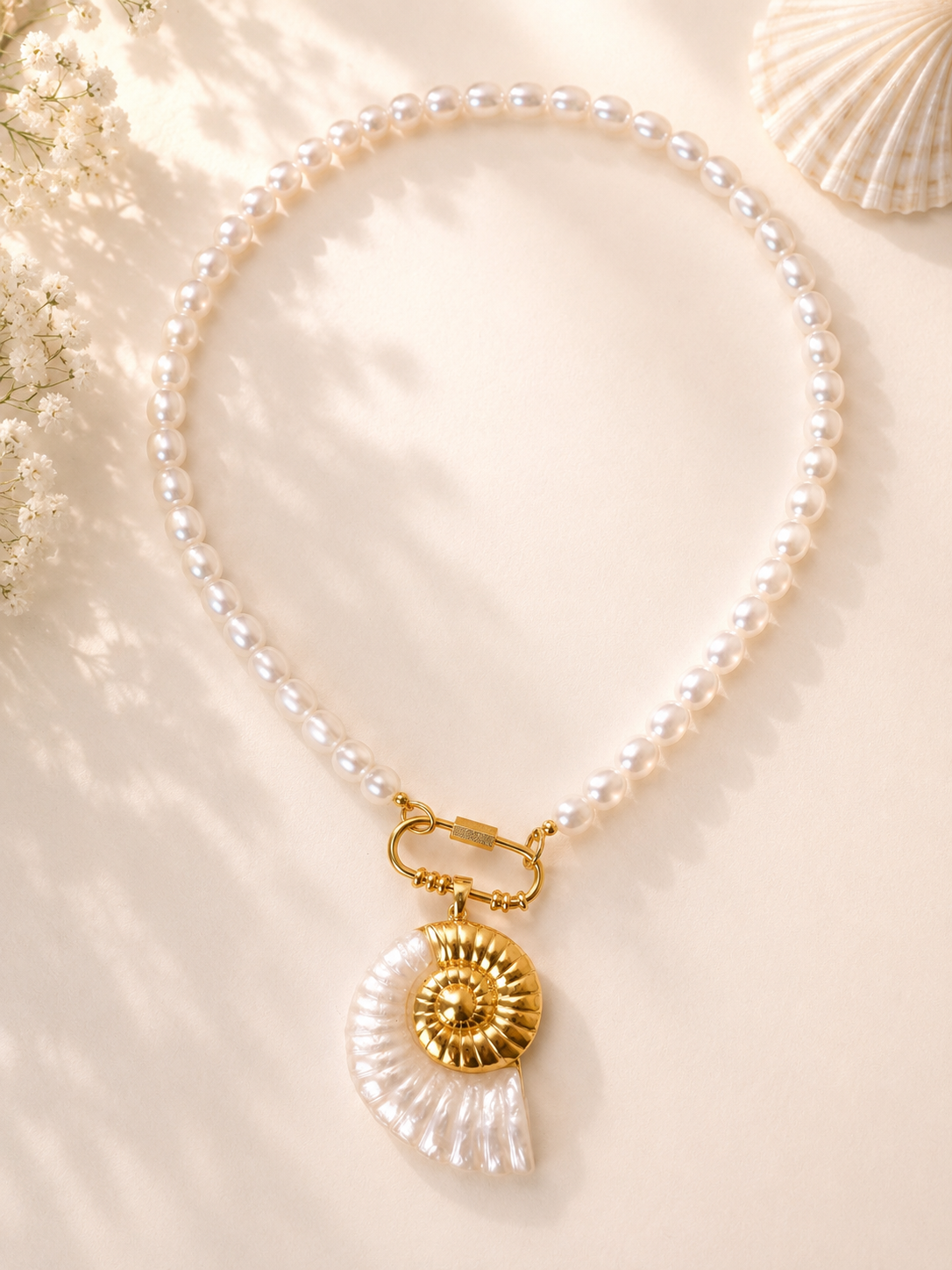 Pearl Coast Shell Necklace