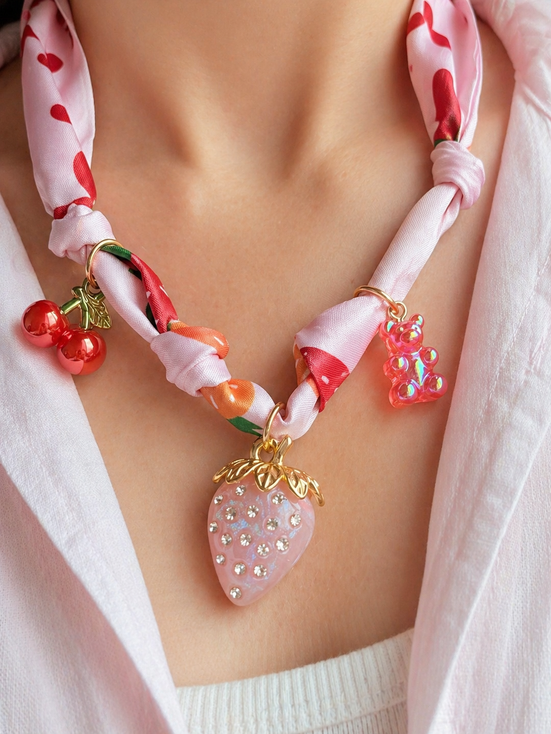 Blush Berry Charm Necklace