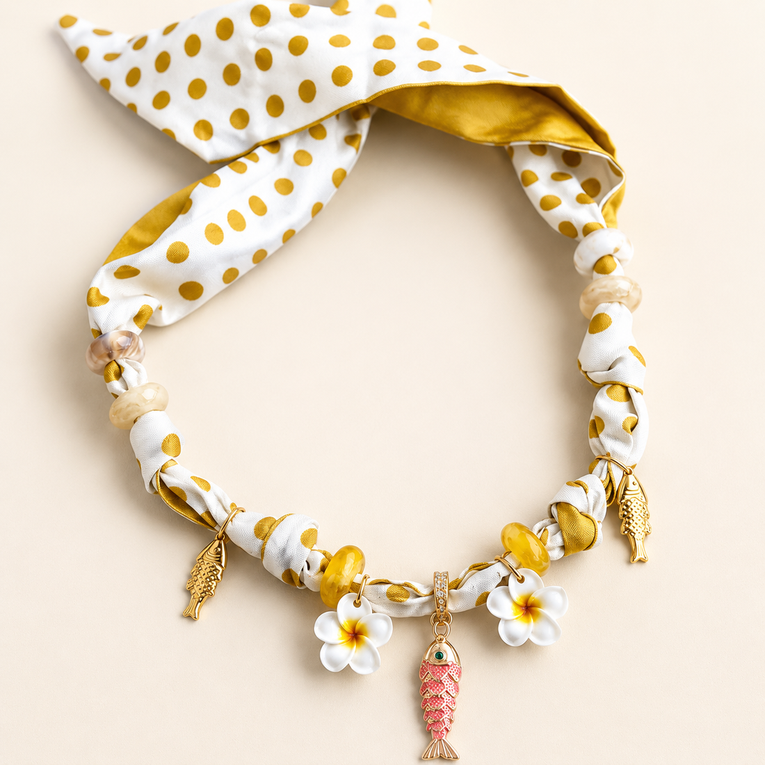 Golden Tide Scarf Necklace
