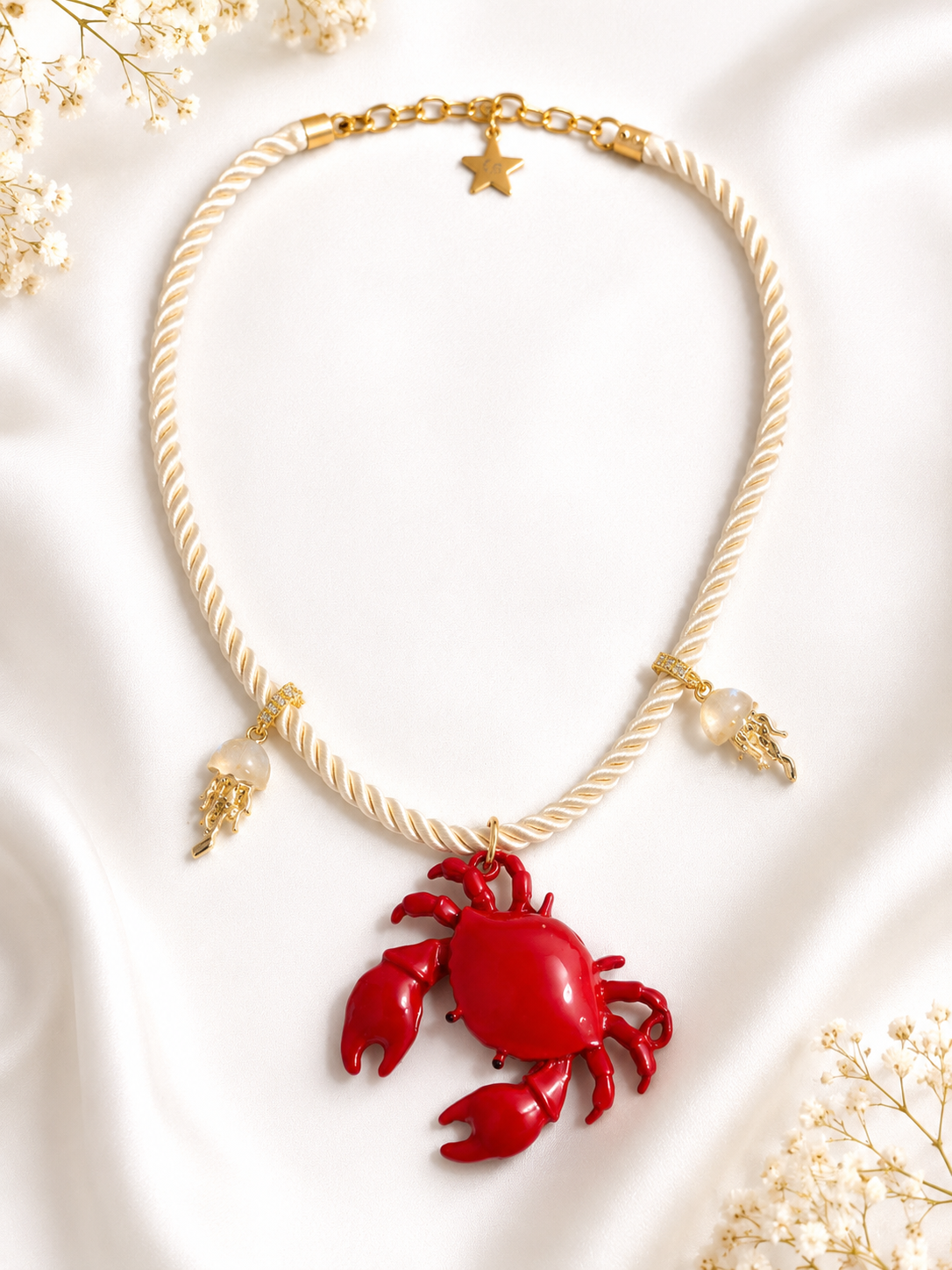 Coral Coast Crab Necklace