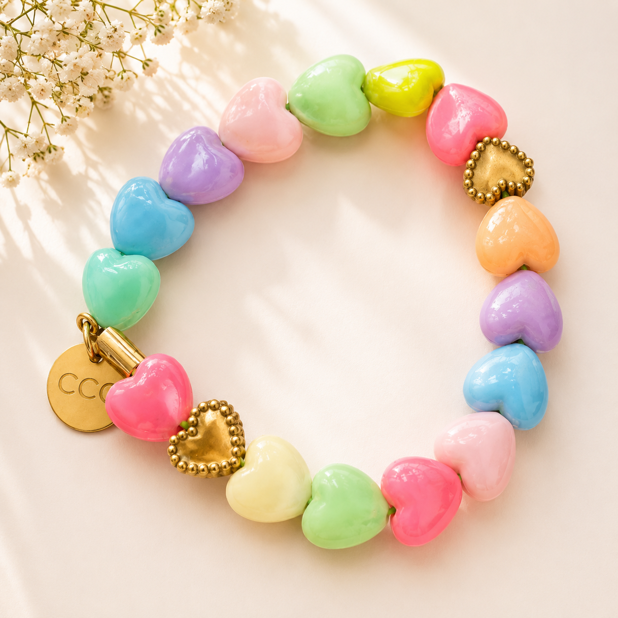 Candy Heart Charm Bracelet