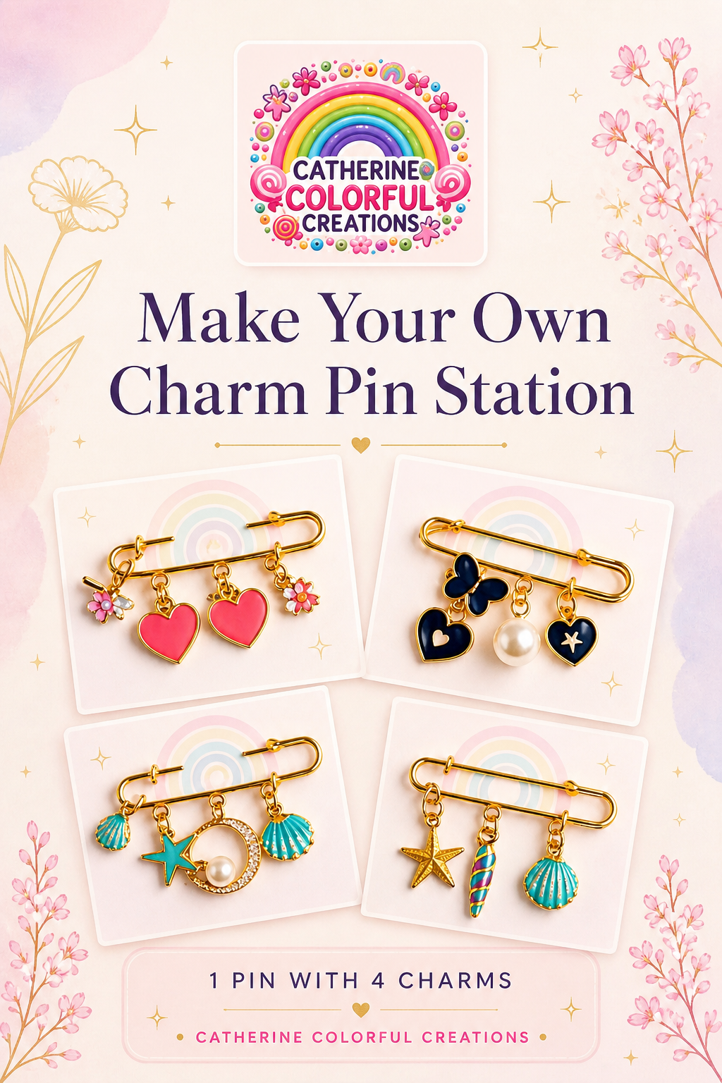 DIY Charm Pin Workshop | Catherine Colorful Creations Dubai