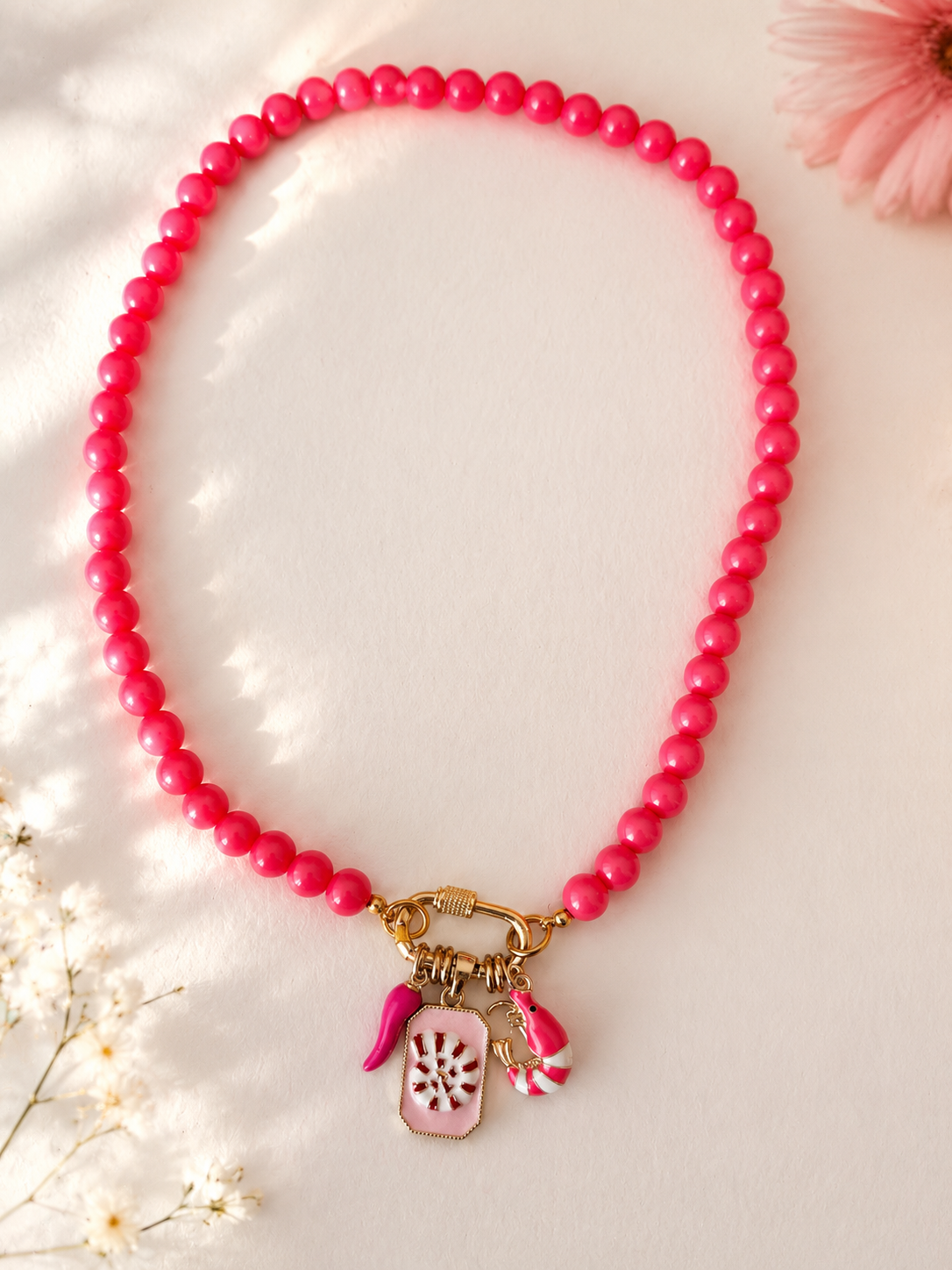 Rosé Amalfi Charm Necklace
