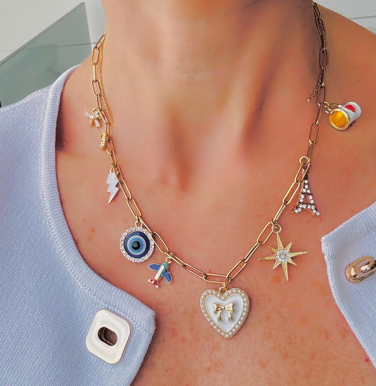 Jet-Set Heart Necklace