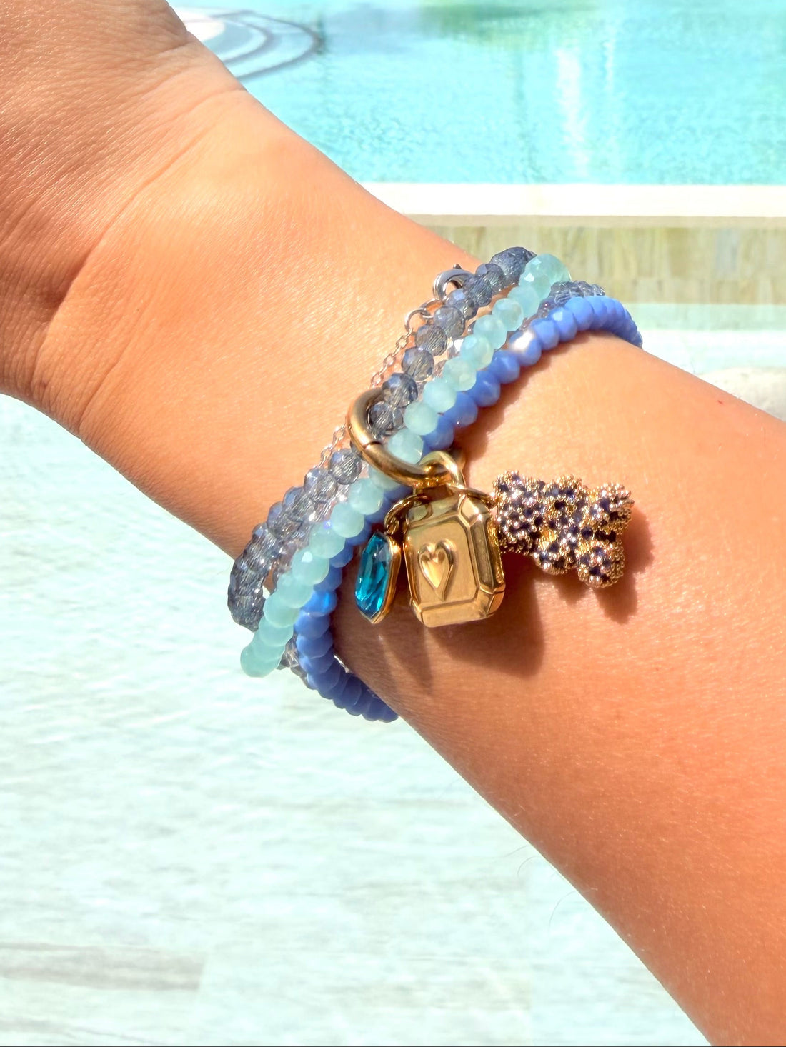 Azure Luxe Stack Bracelet