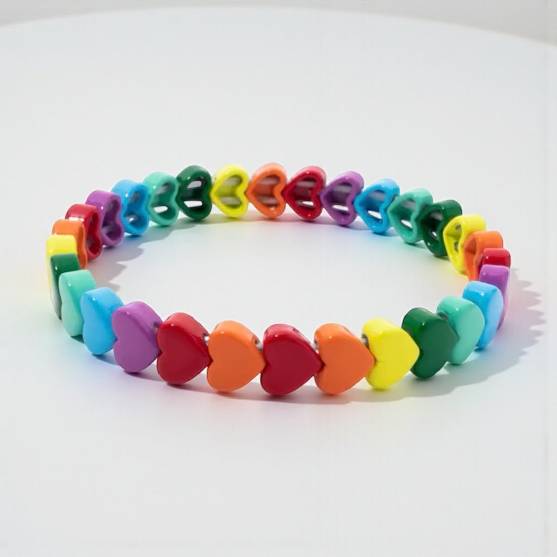 Rainbow Candy Hearts Bracelet