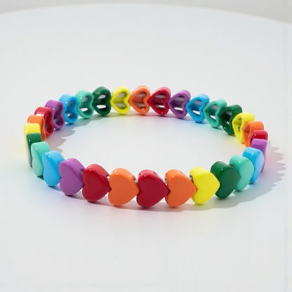 Rainbow Candy Hearts Bracelet