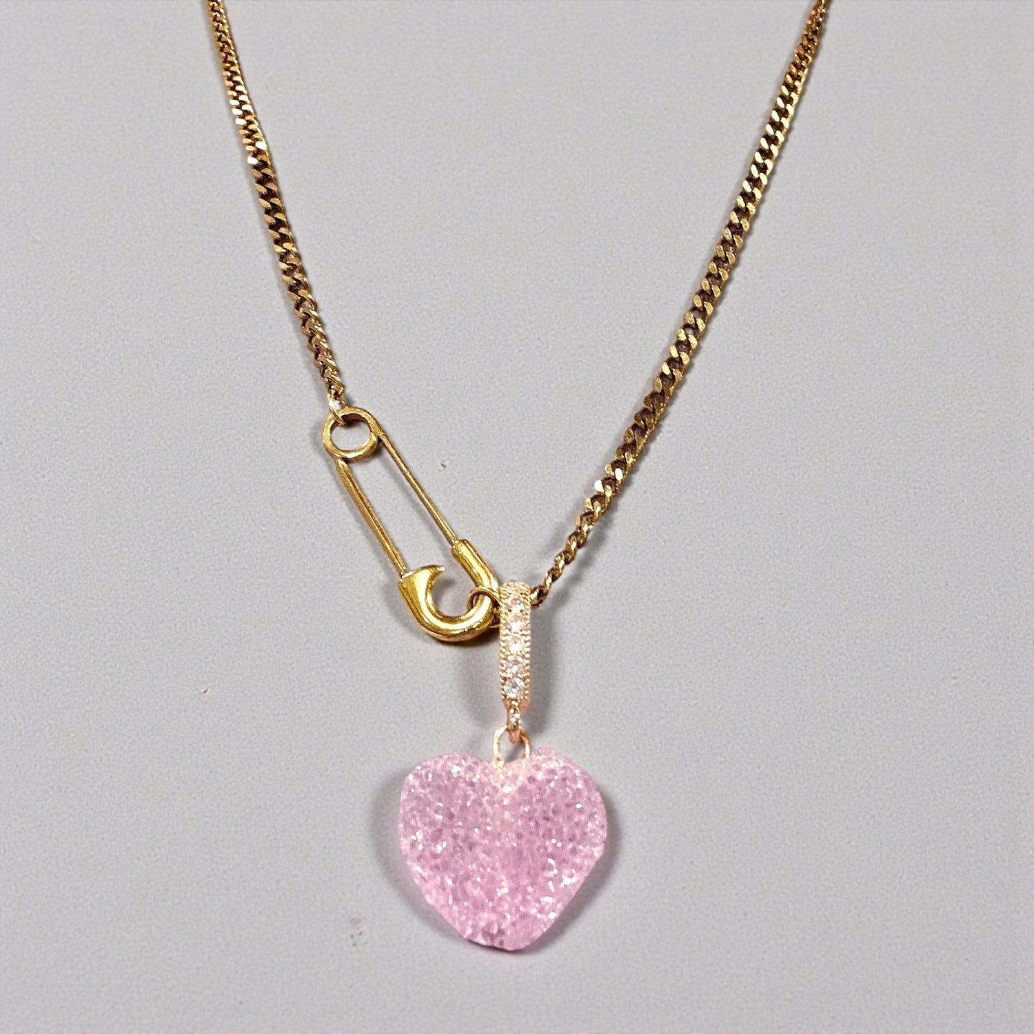 Lilac Lock Heart Necklace