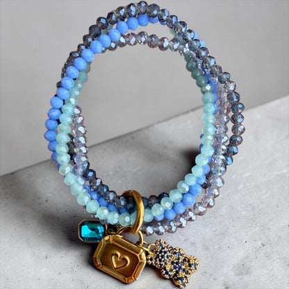 Azure Luxe Stack Bracelet