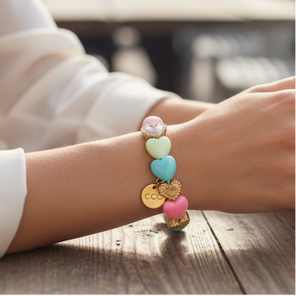 Candy Heart Charm Bracelet
