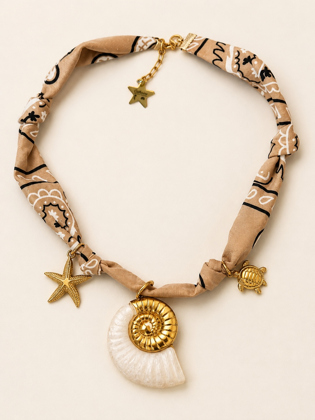Coastal Shell Bandana Necklace