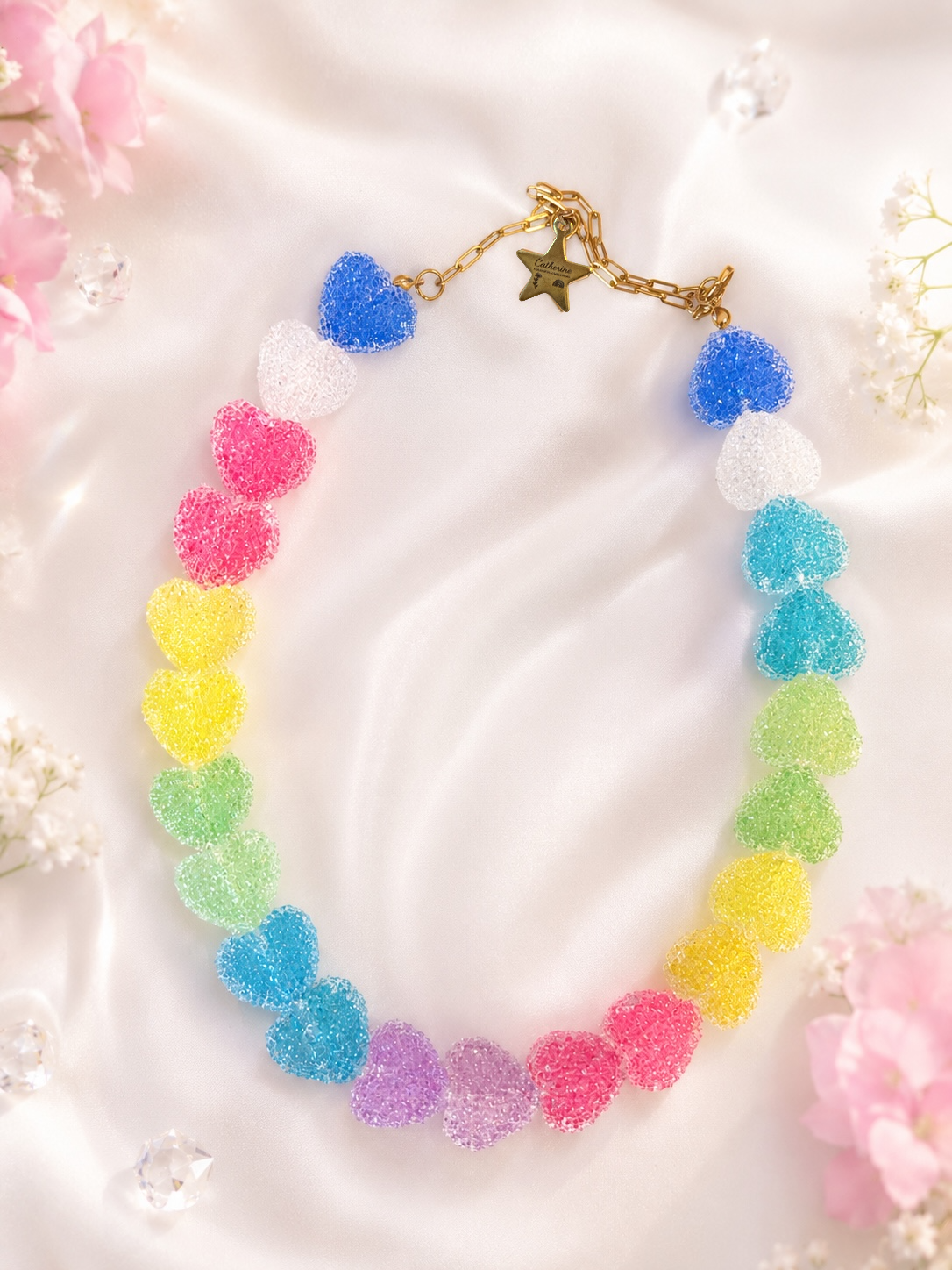 Heartbeat Rainbow Candy Necklace