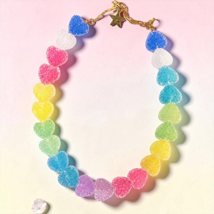 Heartbeat Rainbow Candy Necklace