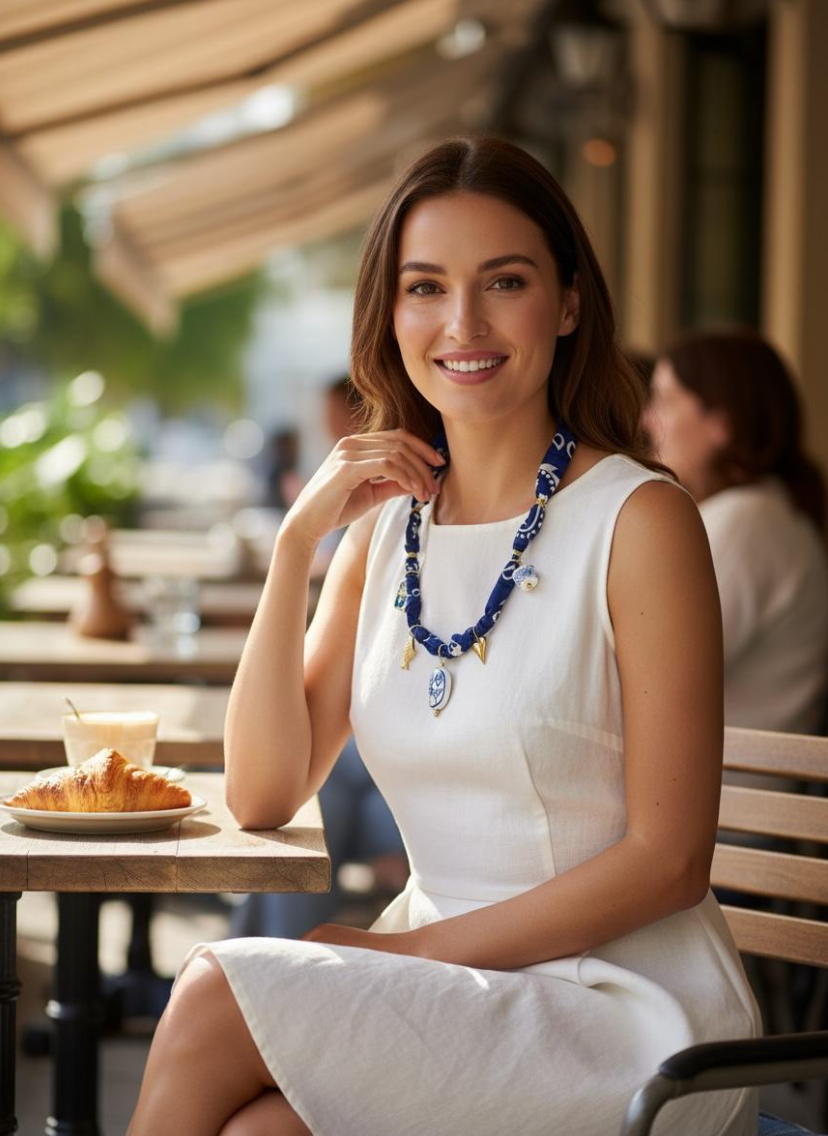Blue Horizon Charm Necklace