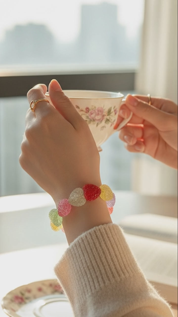 Rainbow Heartbeat Bracelet